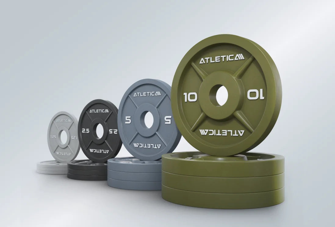 Atletica Color Iron Plates: Präzise 50 mm Bohrung, geeignet für Olympische Langhanteln