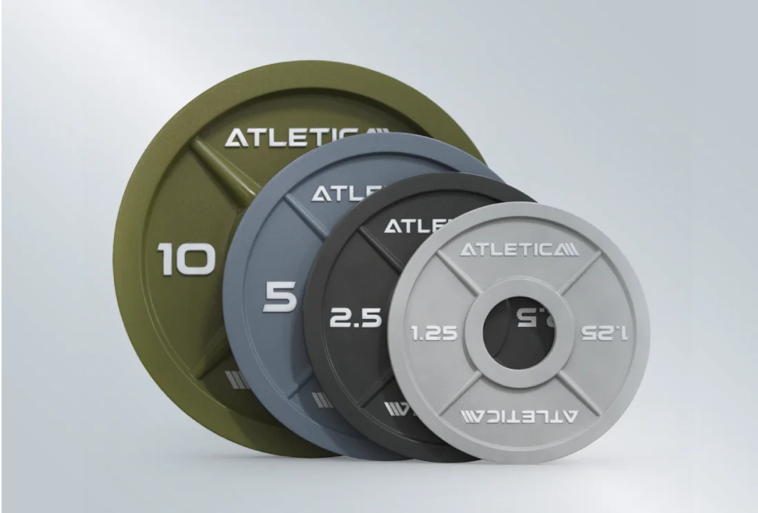 Color Iron Plates Hantelscheiben von Atletica aus robustem Sphäroguss