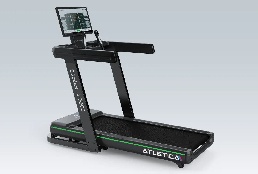 Laufband Jet Pro: mit integrierten Apps (Netflix, YouTube, Spotify) und virtuellen Laufstrecken