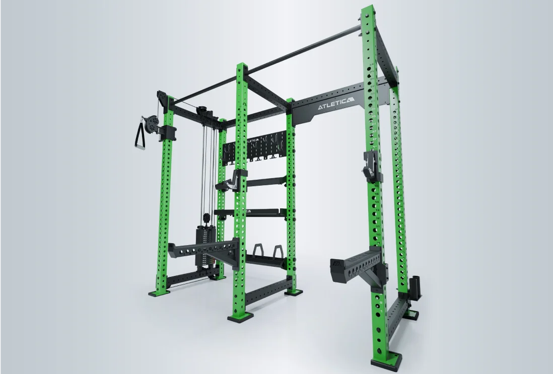 R8 Falcon Power Rack: Vollwertiges Power Cage mit nur 93 cm Tiefe, perfekt für Boutique-Gyms und Personal Training Studios