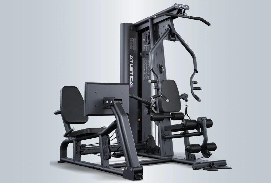 X-Tron Multigym mit Beinpresse: Physiologisch korrekte und gelenkschonende Bewegungsführung für maximale Muskelaktivierung