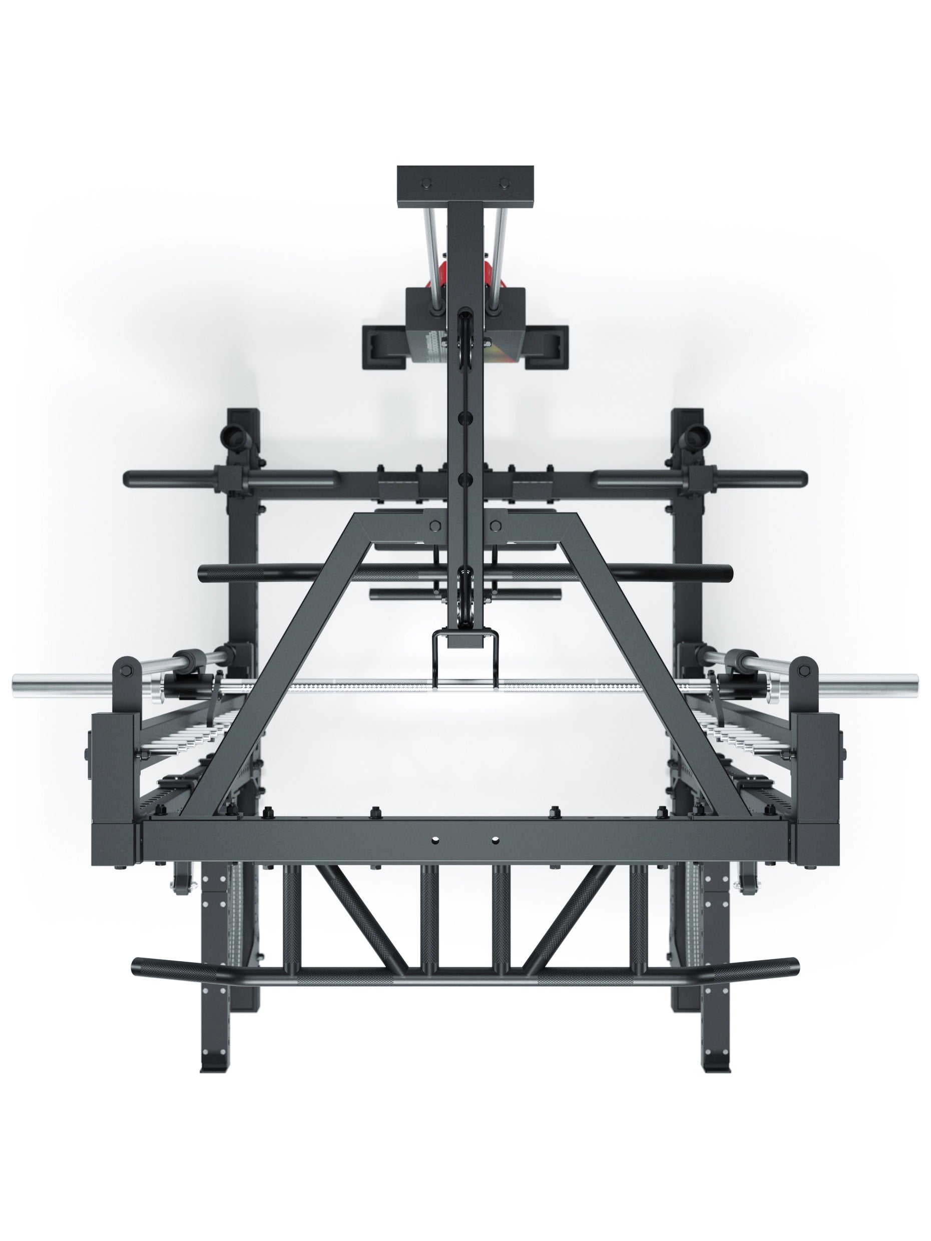 R7 Nemesis Multipresse Squat Rack mit 125kg Latzug 70x70 Uprights R7 Serie 