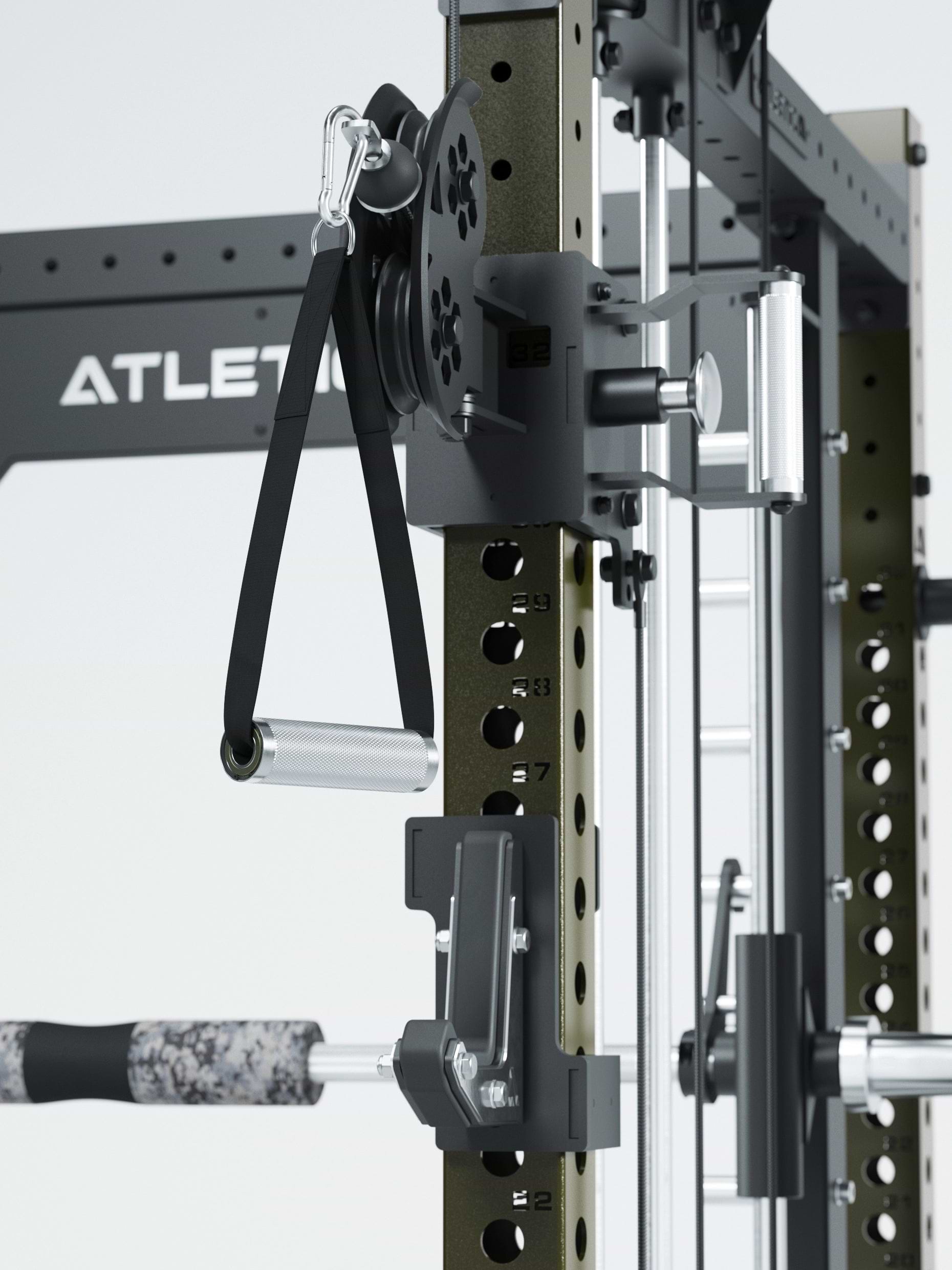 Power Racks: R8 R8 Bradley | Power Rack mit 2x90kg seitlichen Gewichtsblocks, Smith Machine und dualem Kabelzug,