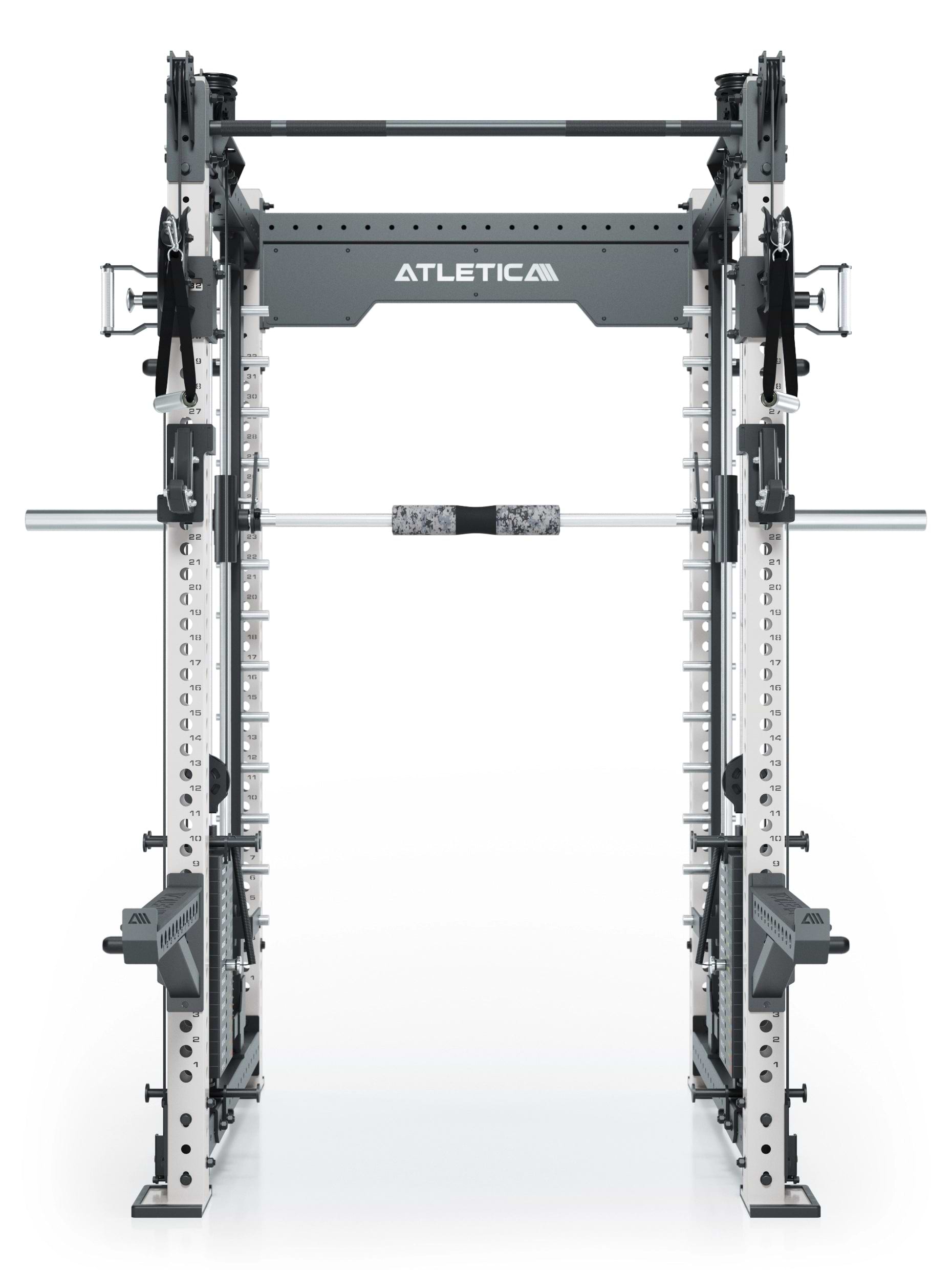 Power Racks: R8 R8 Bradley | Power Rack mit 2x90kg seitlichen Gewichtsblocks, Smith Machine und dualem Kabelzug,