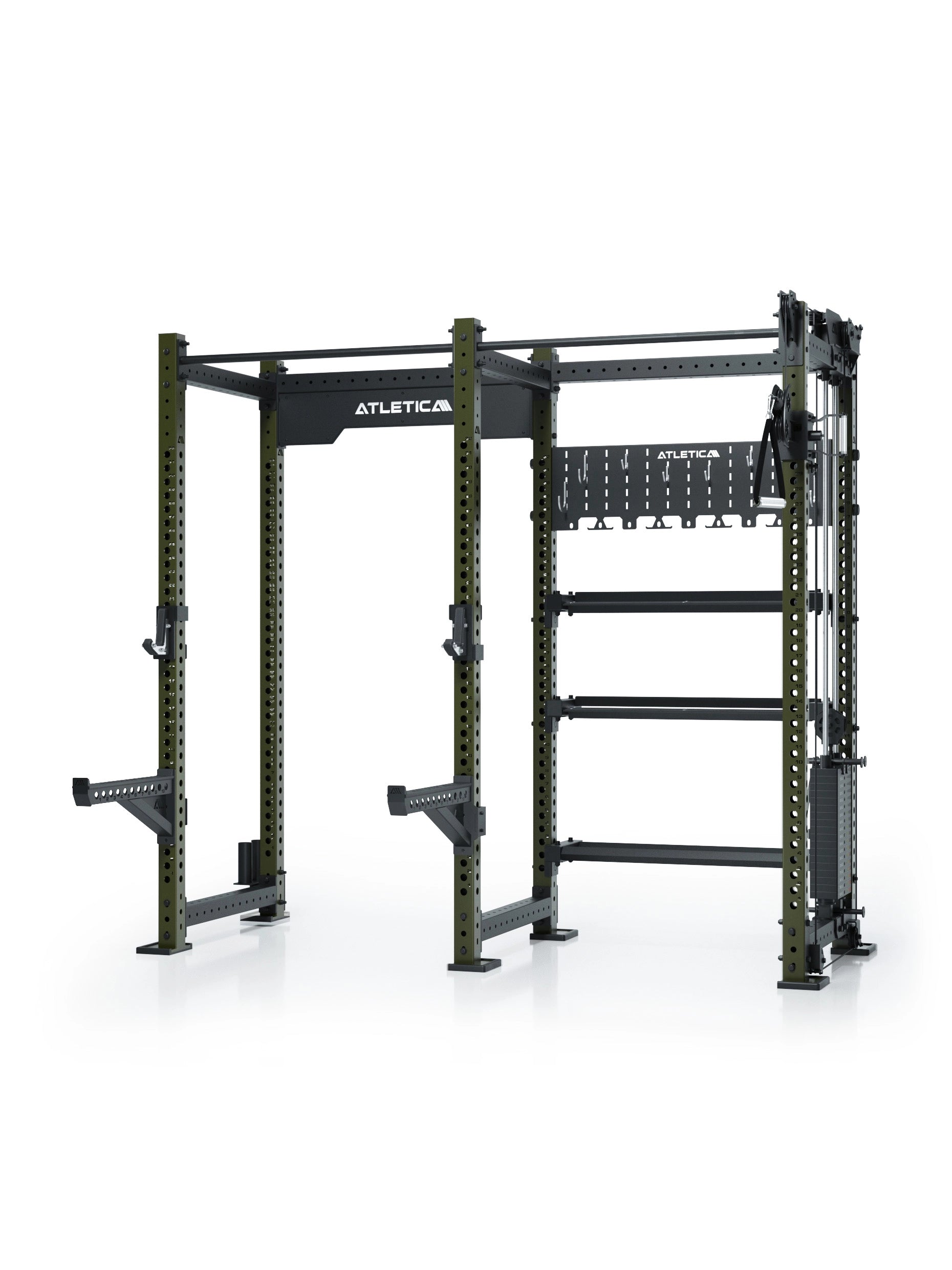 R8 Falcon R – kompaktes Power Rack mit Kabelzug, 90-kg-Gewichtsblock (2,5-kg-Sprünge) & komplettem Storage-System – ideal für Studios & PT. 