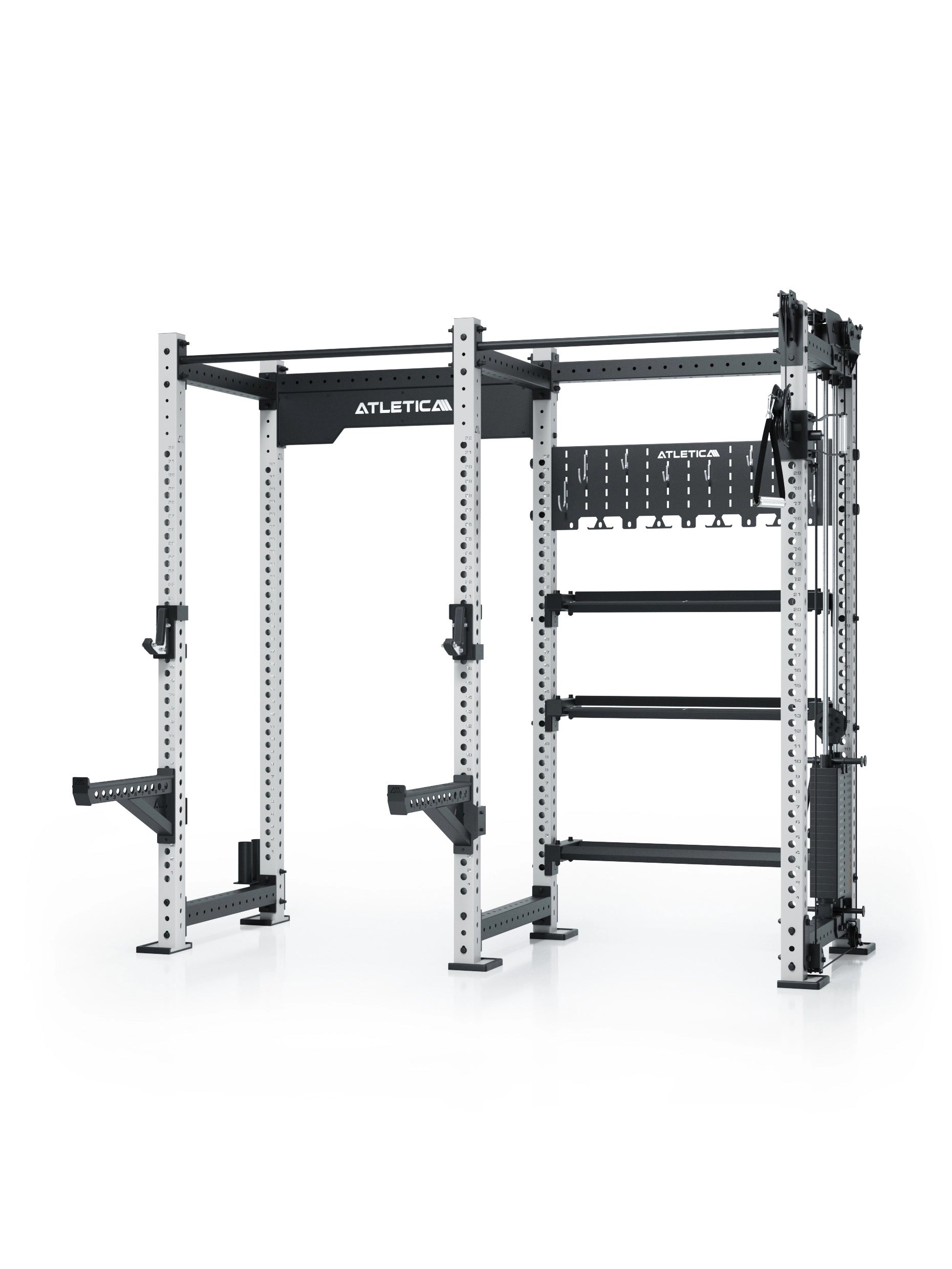 R8 Falcon R – kompaktes Power Rack mit Kabelzug, 90-kg-Gewichtsblock (2,5-kg-Sprünge) & komplettem Storage-System – ideal für Studios & PT. 