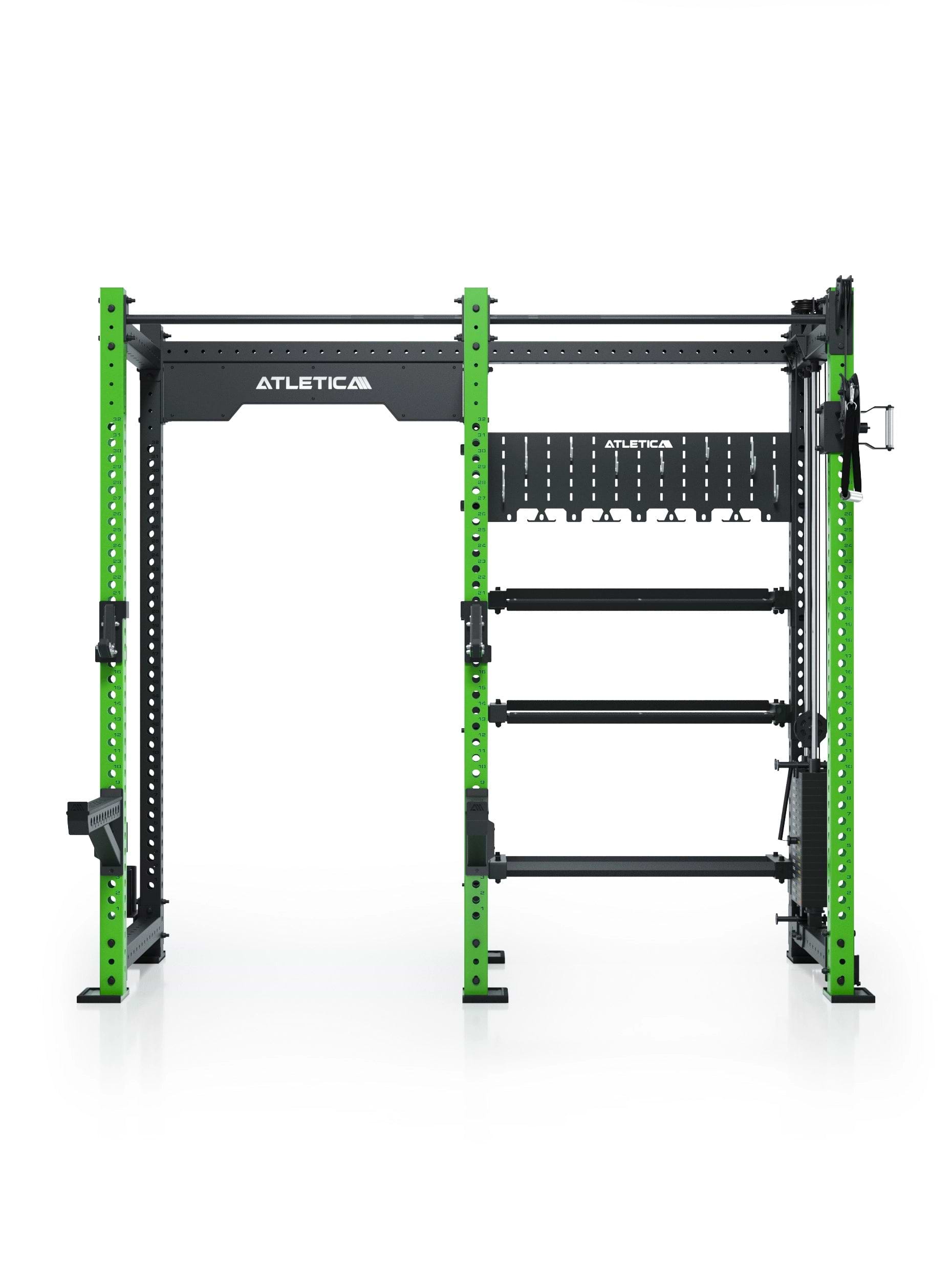R8 Falcon R – kompaktes Power Rack mit Kabelzug, 90-kg-Gewichtsblock (2,5-kg-Sprünge) & komplettem Storage-System – ideal für Studios & PT.