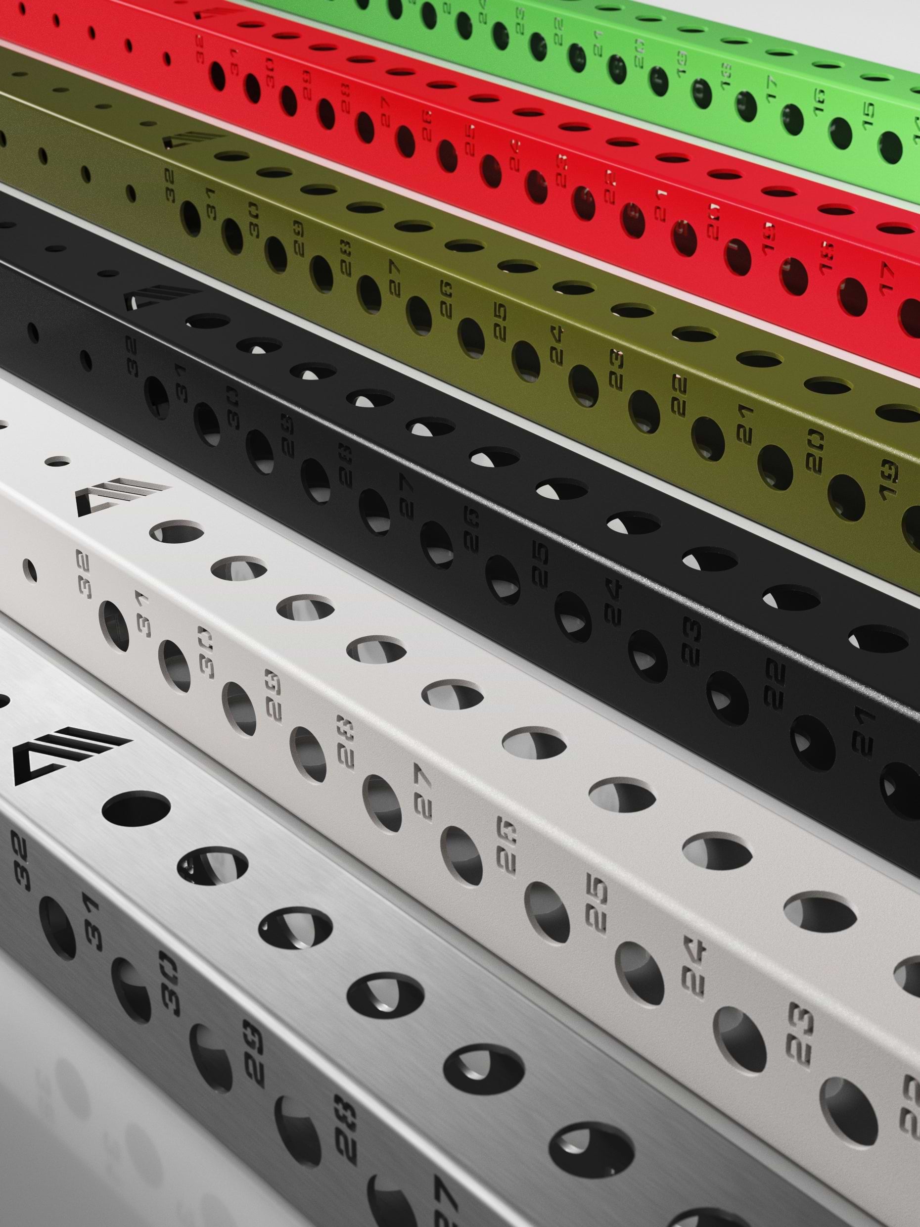 Zubehör- Uprights R8 Power Racks: Paarweise | 226 cm Höhe | Mit abnehmbaren Gummifüßen & vorgebohrten Löchern für eine Bodenverankerung