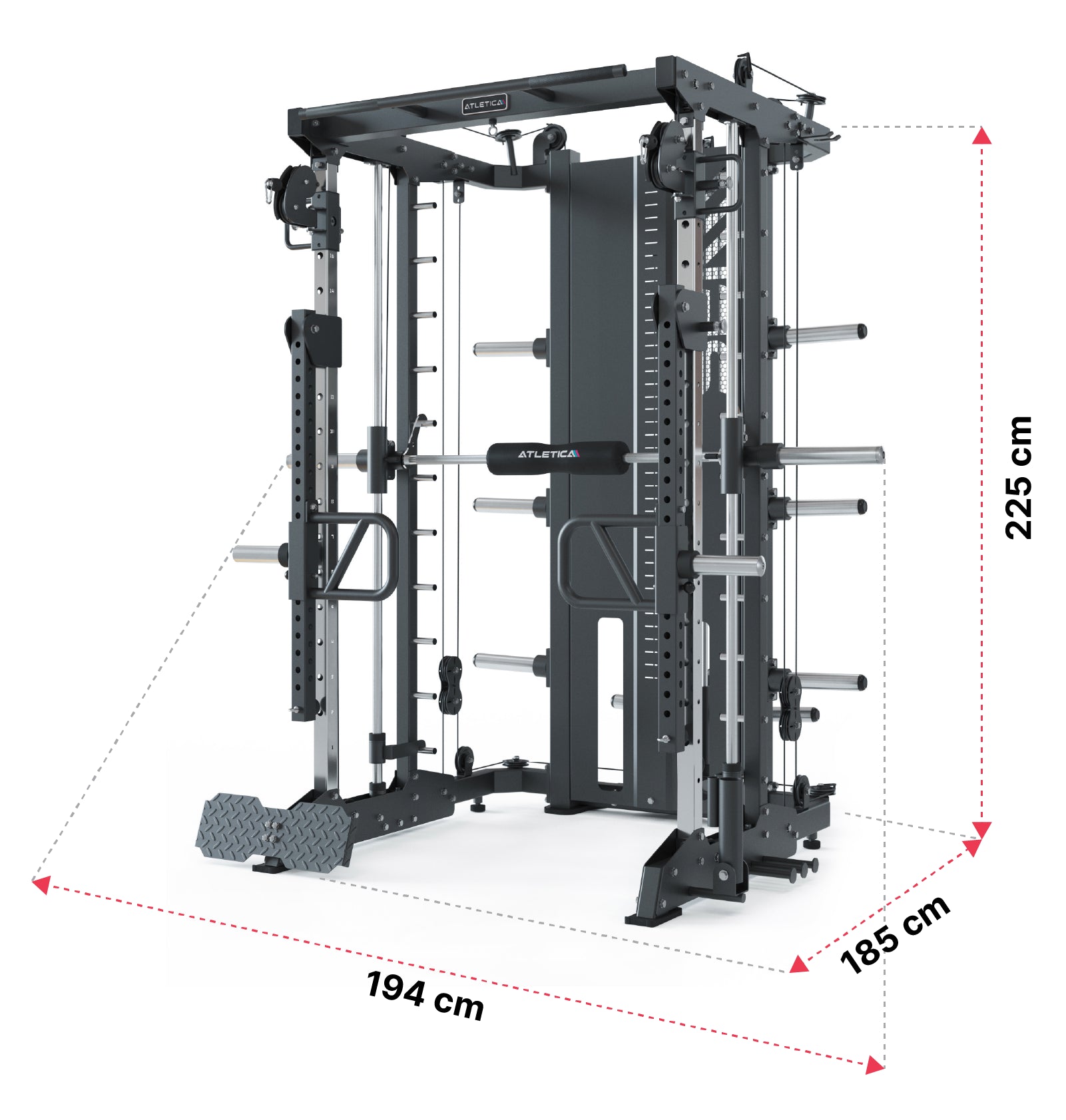 SEK Target Set Multipresse von Atletica: Dimensionen