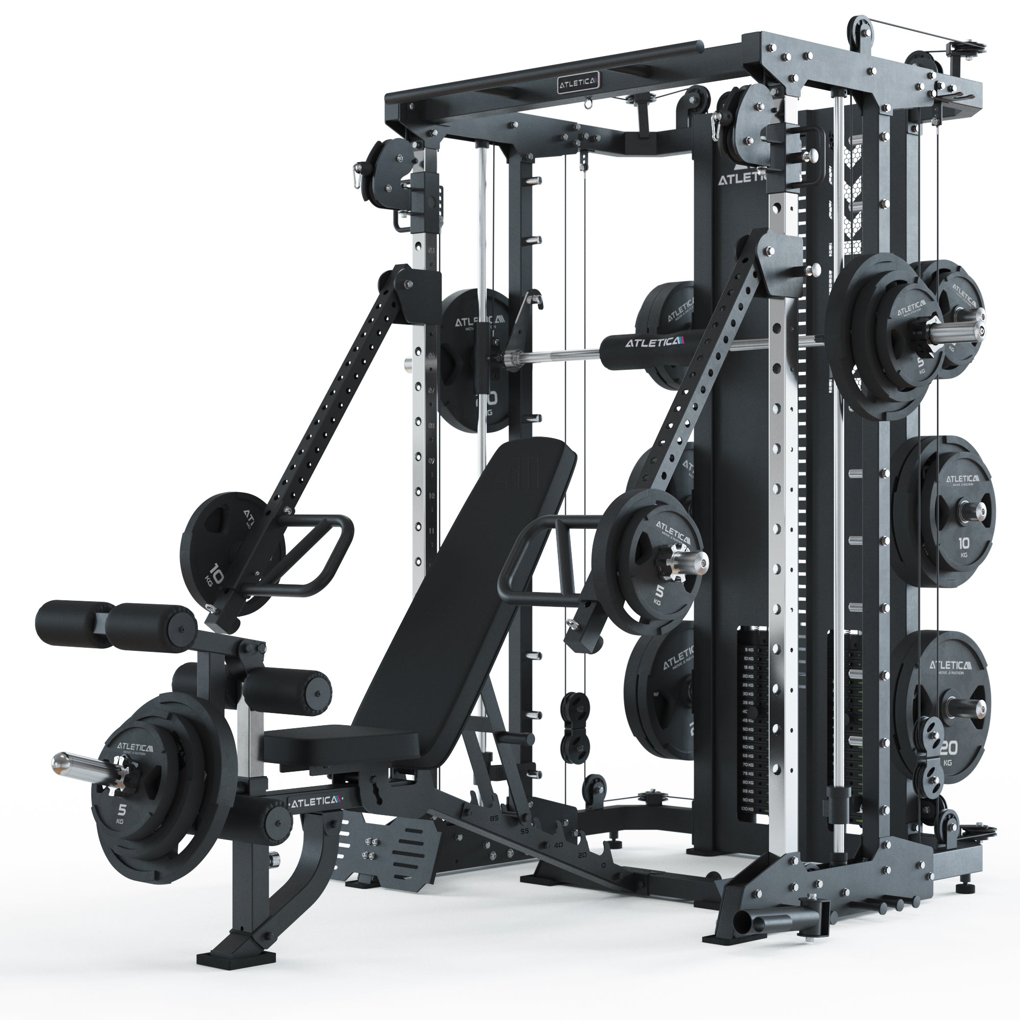 ATLETICA  Multipresse mit Hantelbank Set KSK Combat: 