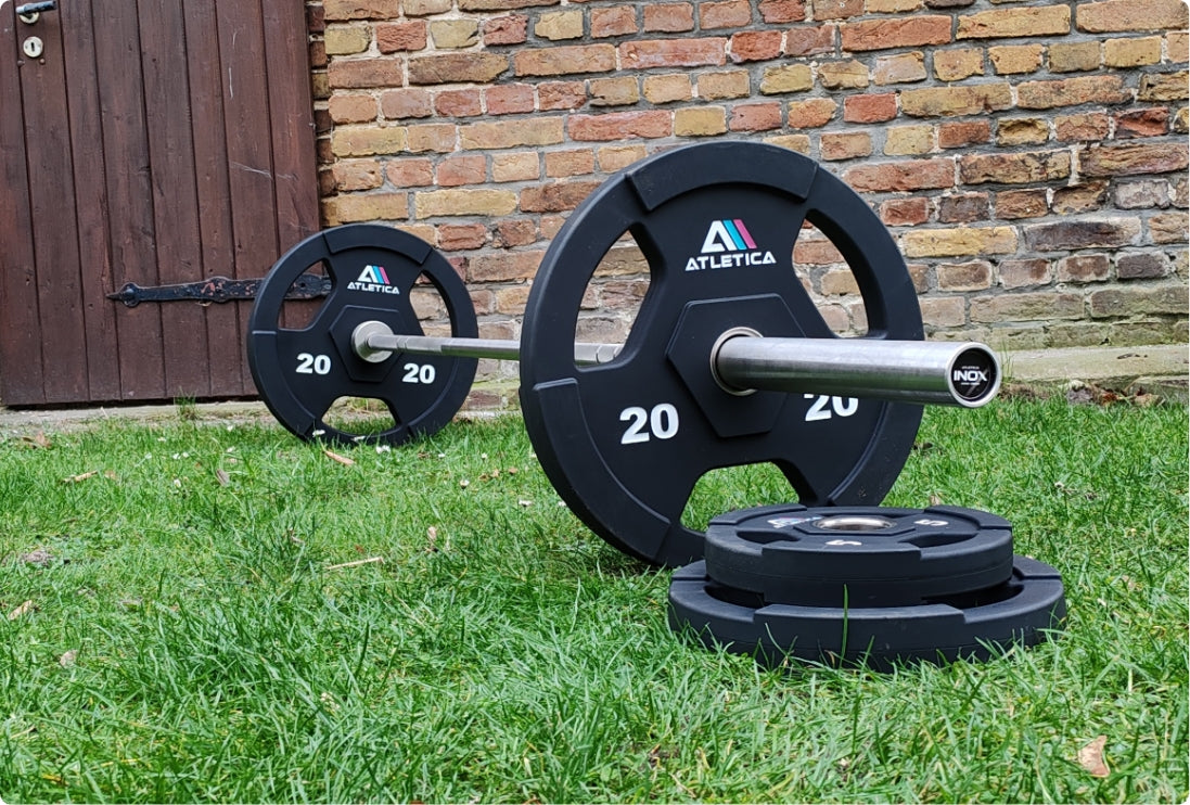 Hantelstange Inox aus Edelstahl für das Outdoor Training mit Gripper Plates