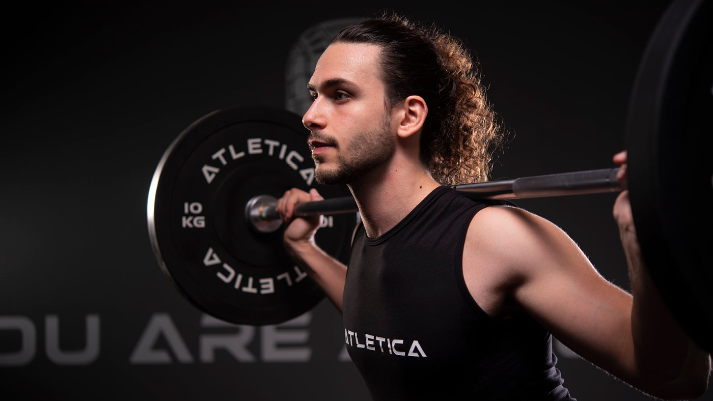 Back squat with the barbell