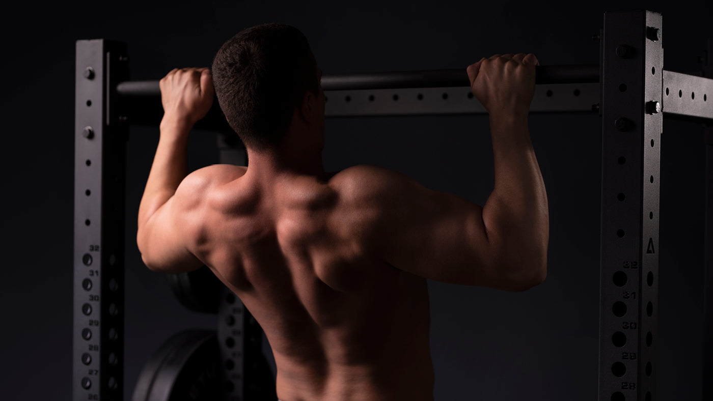 Pull-ups on the power rack