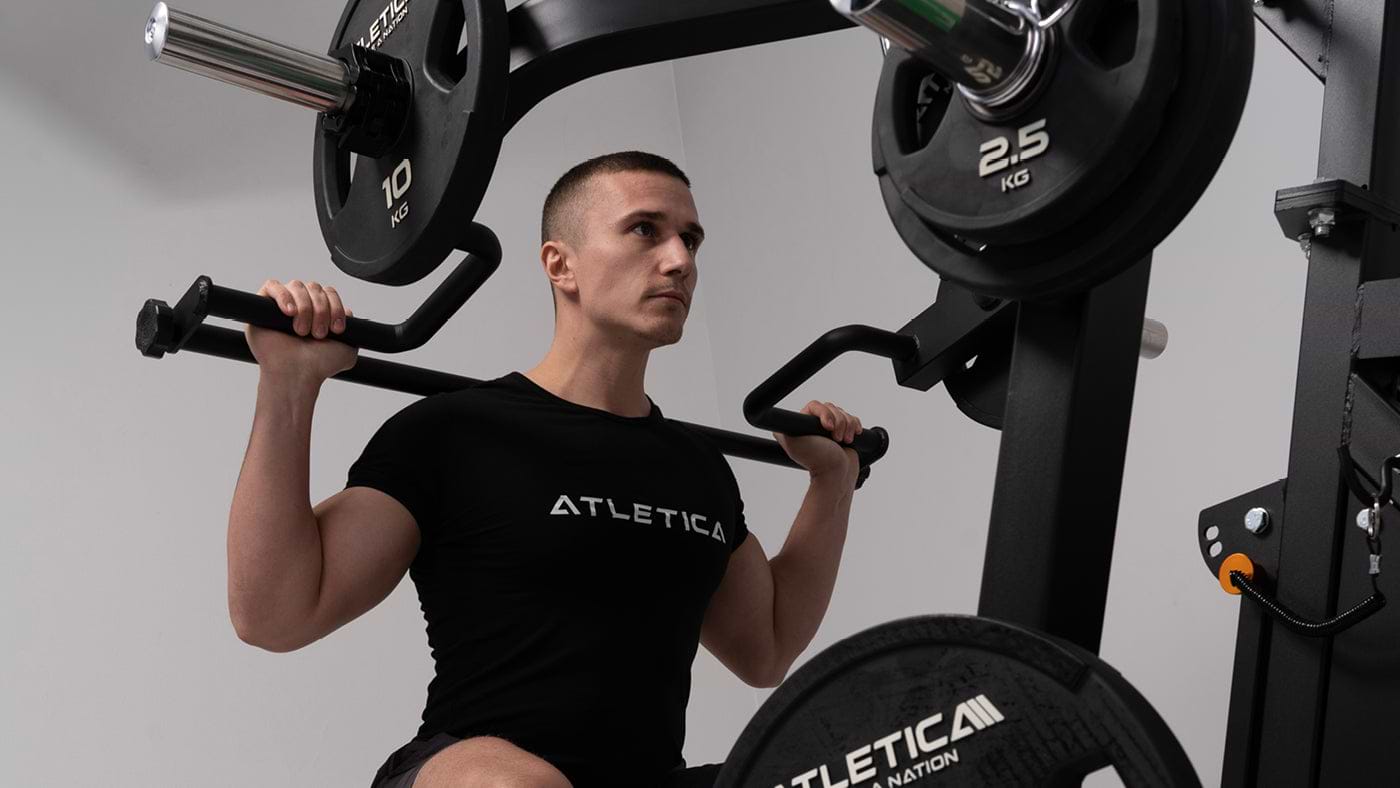 Back exercises on the weight station