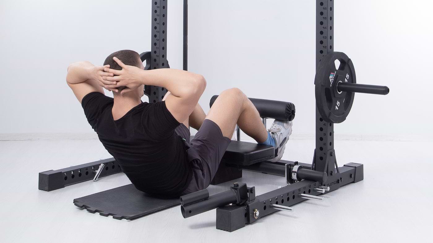 Hip pain exercises on the power rack