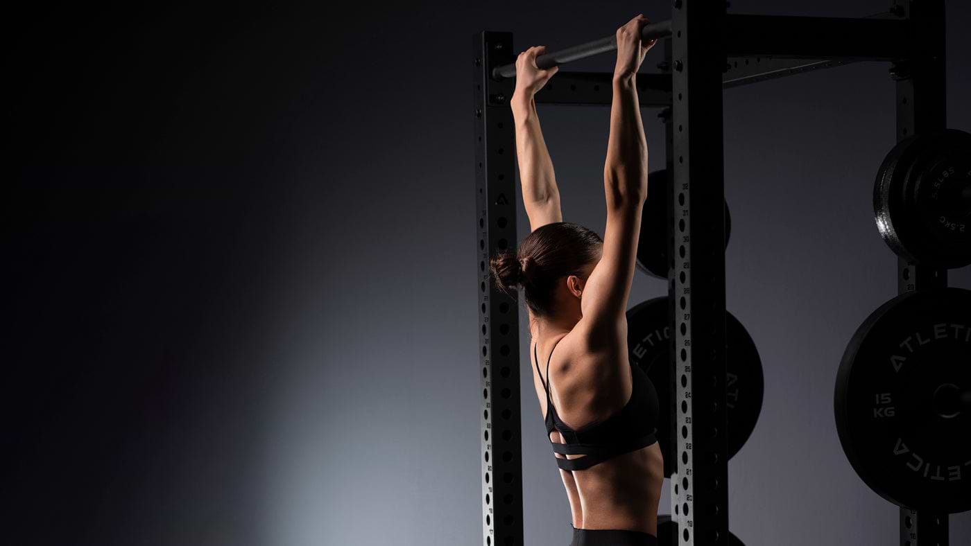 Pull-ups on the power rack