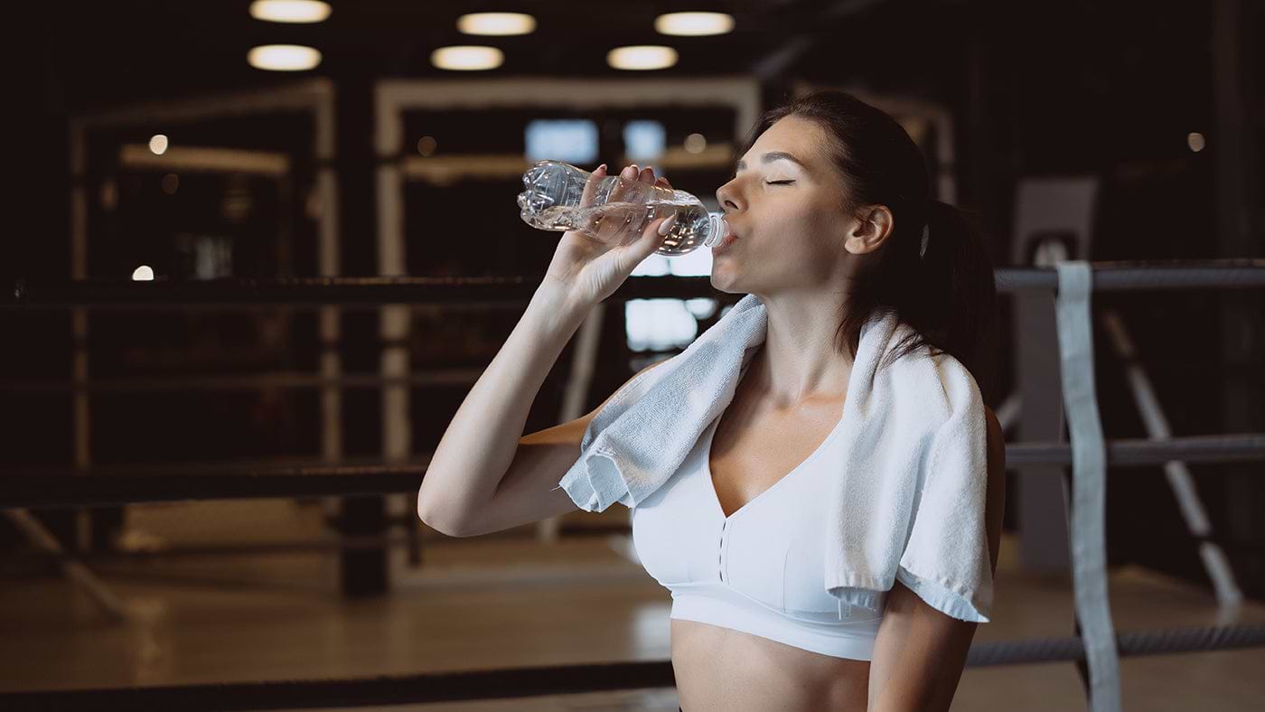 Drink water while exercising
