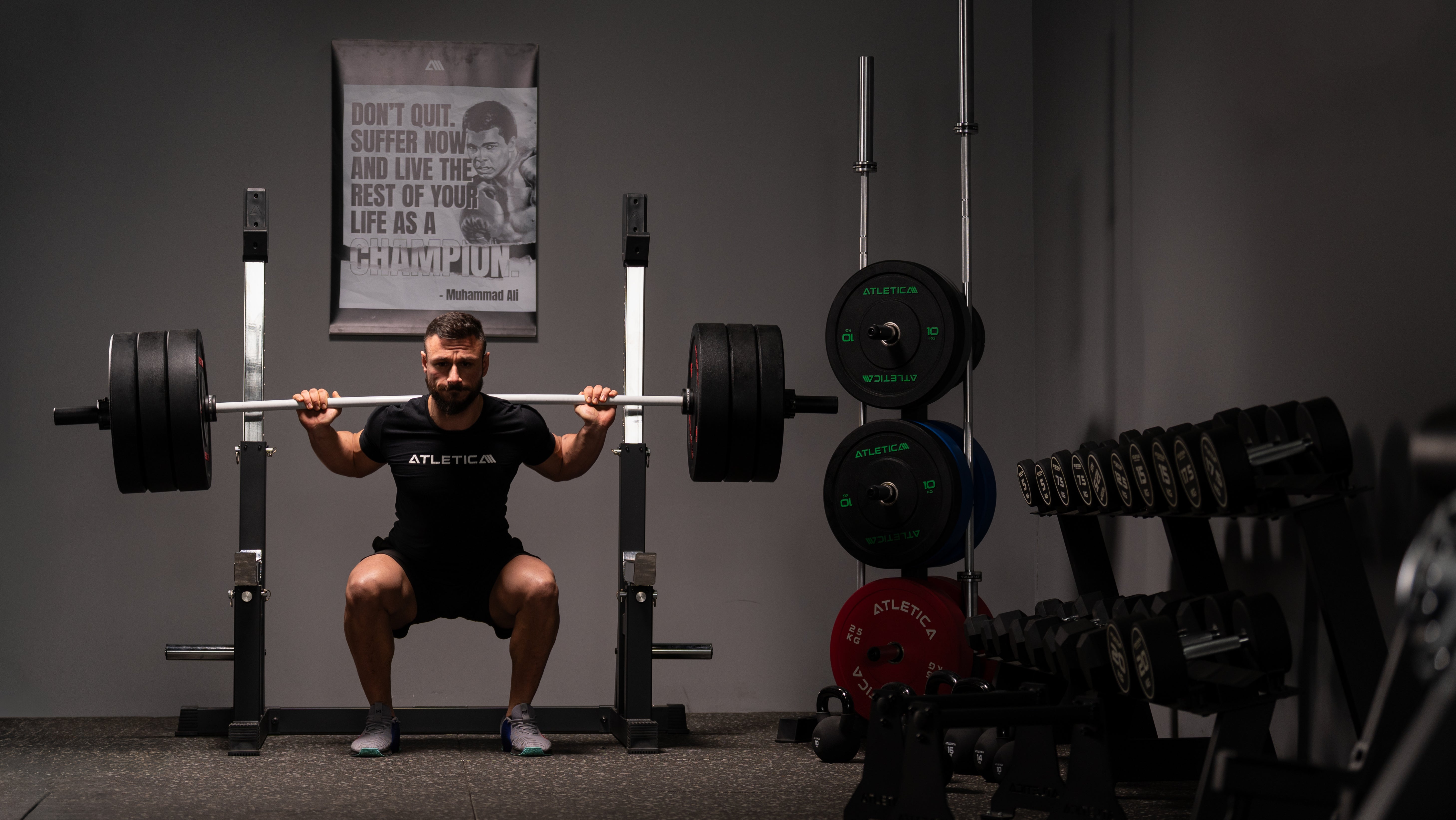 Squat Rack Kniebeuge