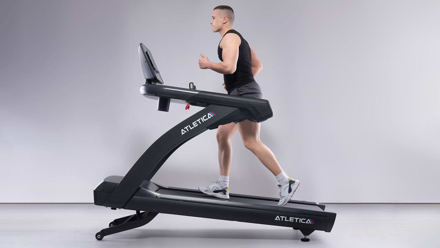 Running on a treadmill
