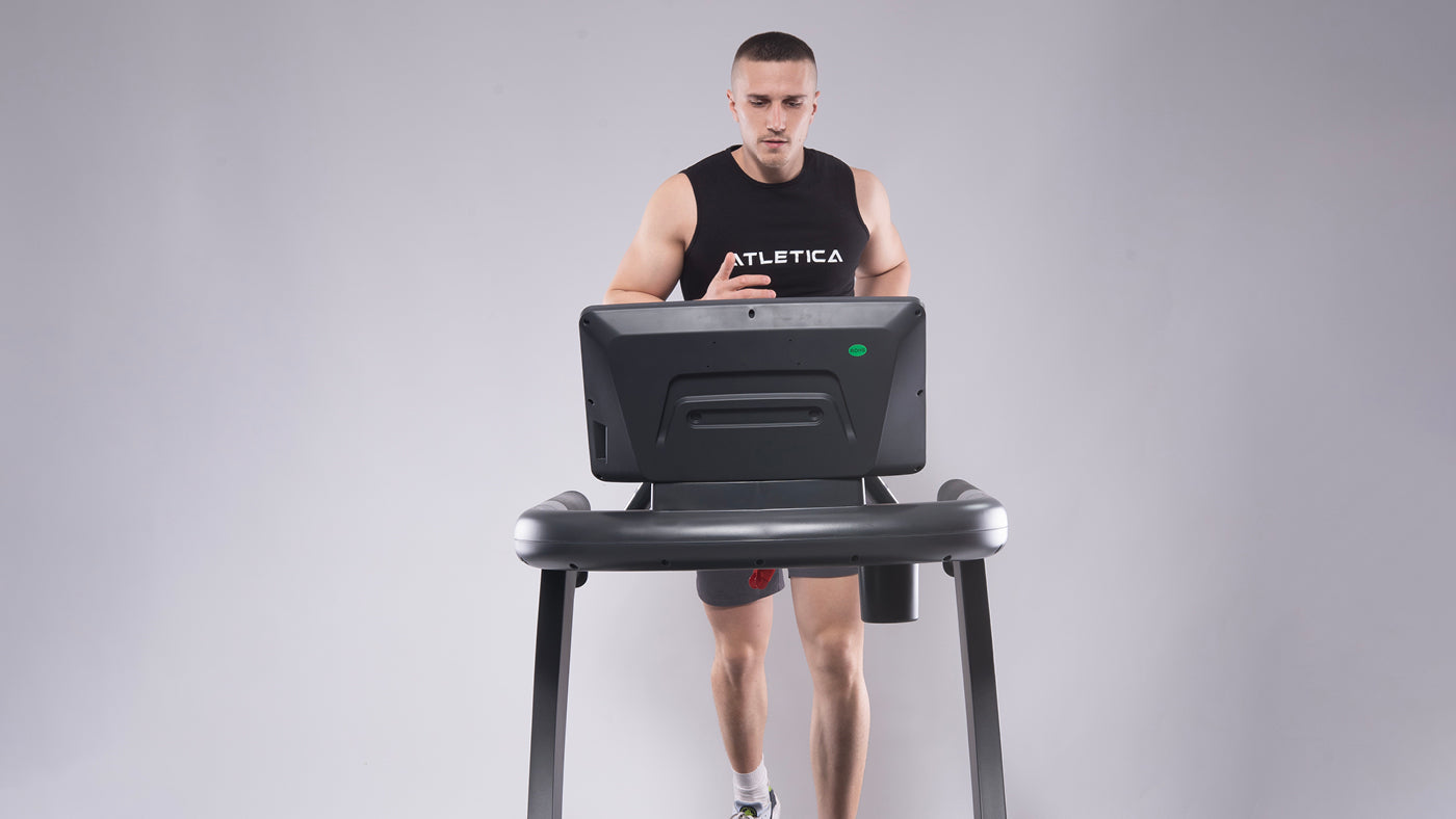 Running on a treadmill
