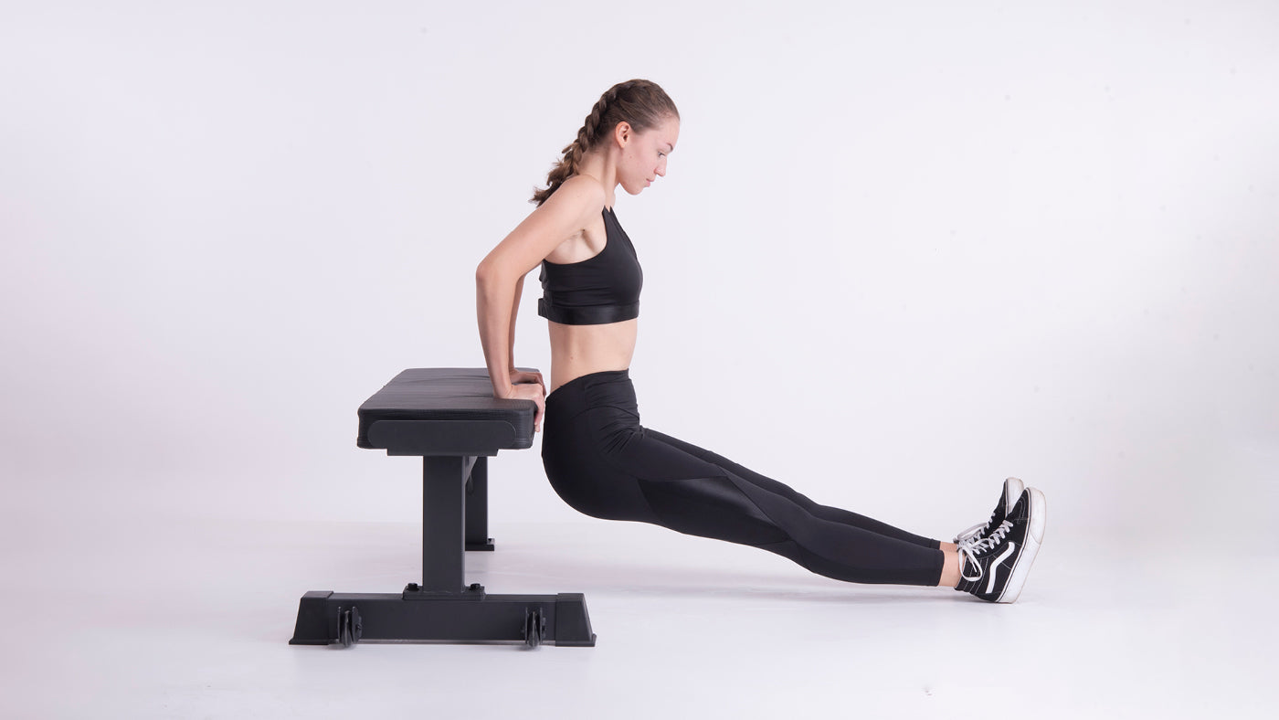 Weight bench dips