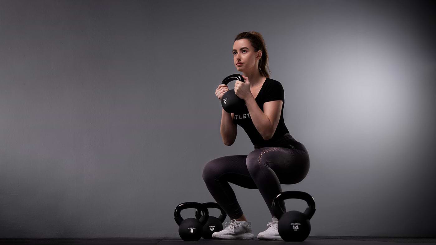 Kniebeuge mit Kettlebells