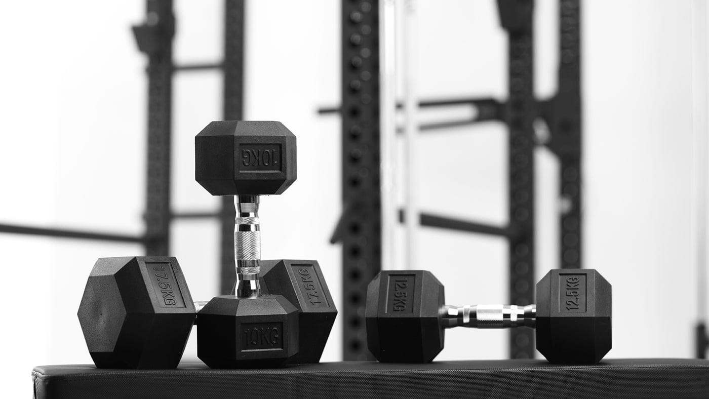 Hexagon dumbbells