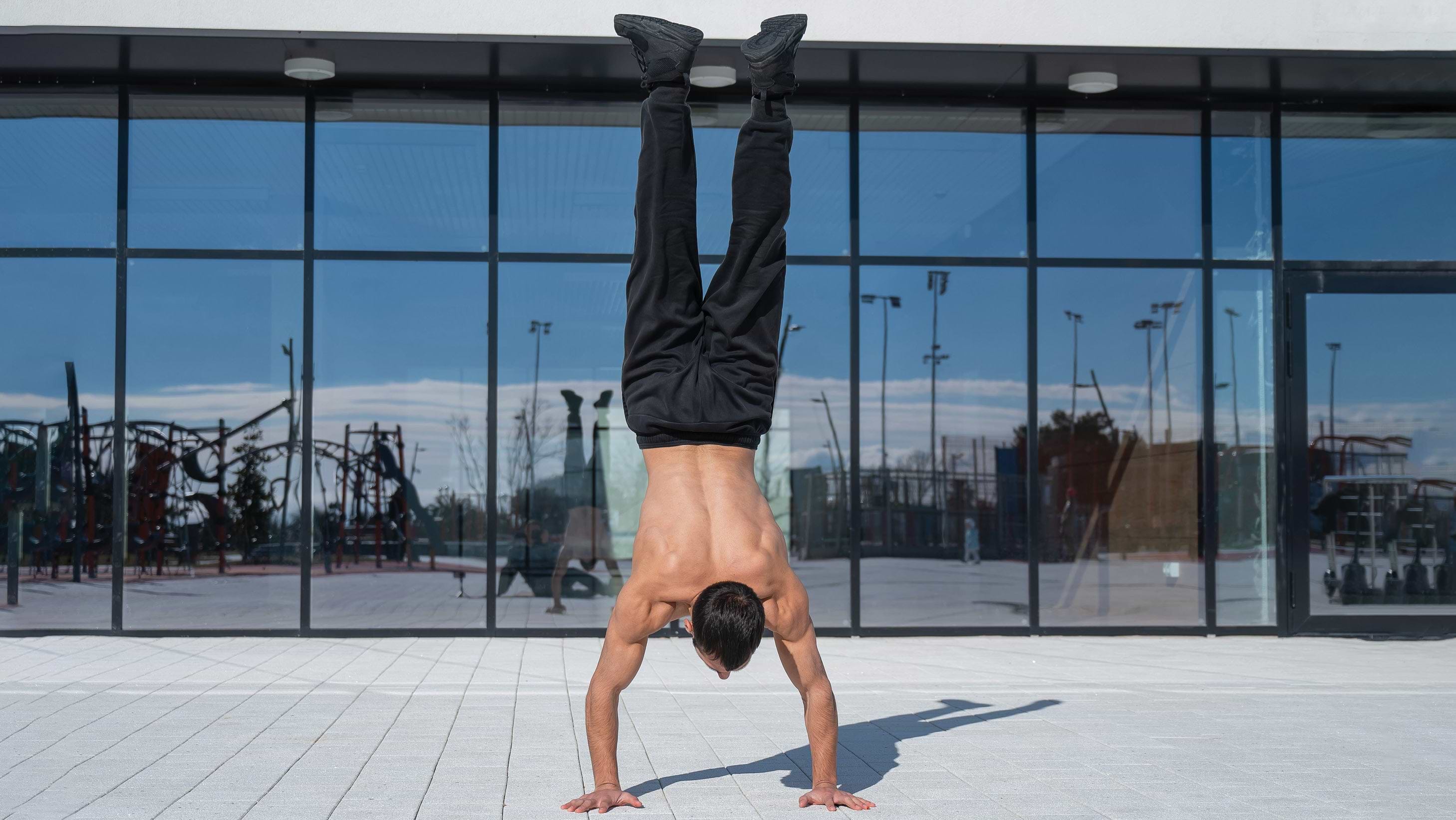 Handstand draußen