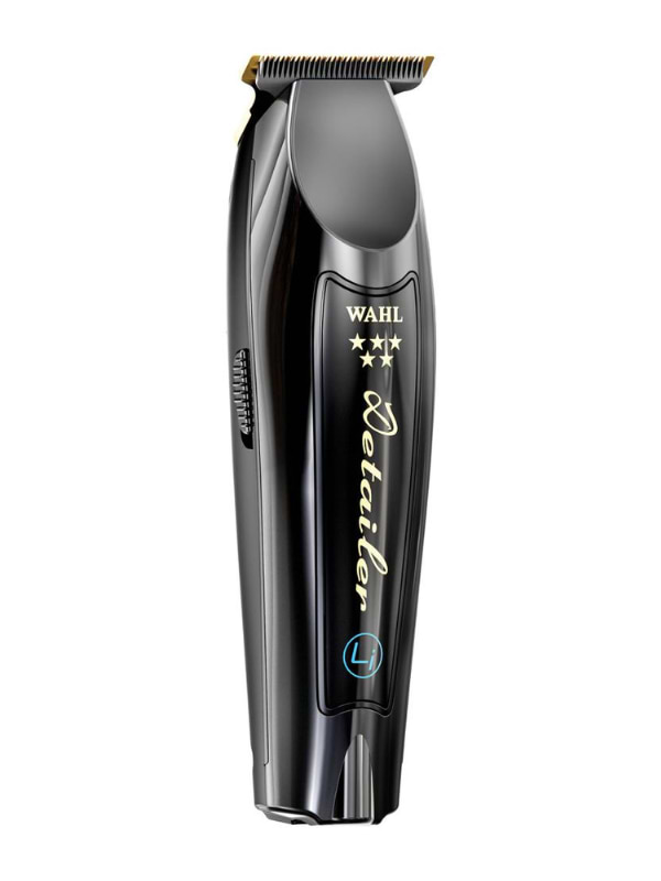 Wahl Professional 5 Star Black & Gold Cordless Magic Clip & Detailer Bundle with 4-in-1 TurboJet Air Duster