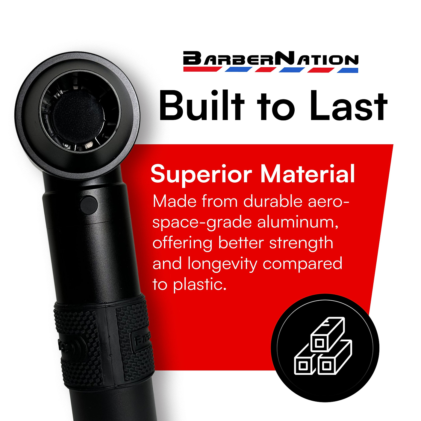 BarberNation Heavy-Duty TurboJet Ultra Air XL 180,000RPM - Matte Black