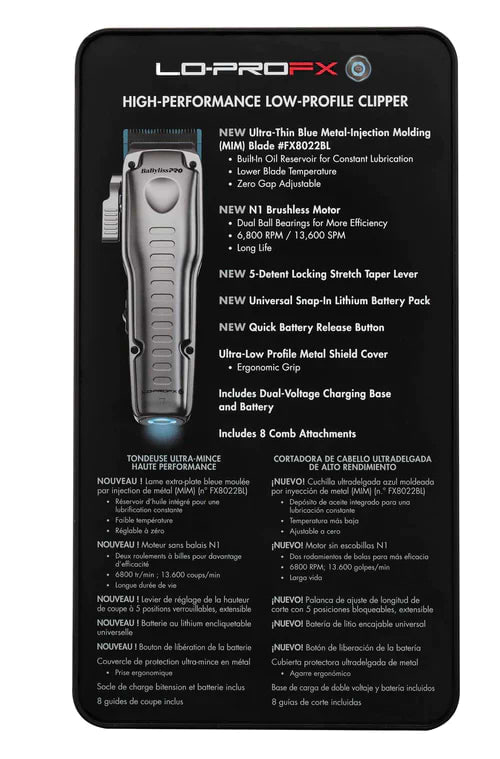 BabylissPRO FXONE LO-PROFX Clipper & Trimmer Set with 4-in-1 TurboJet Air Duster