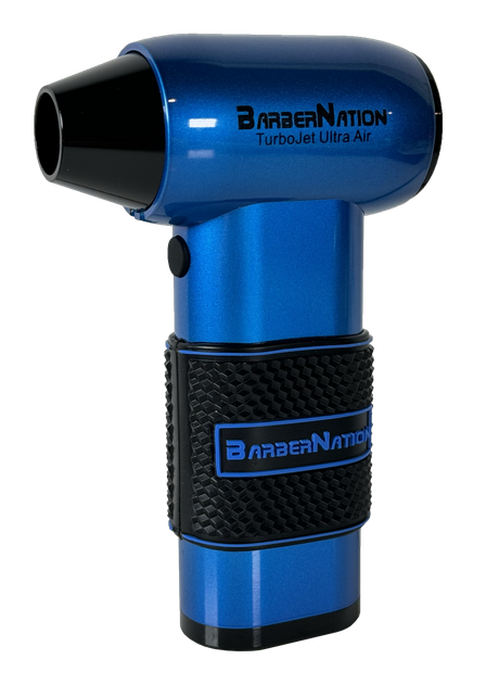 BarberNation 5-in-1 TurboJet 2.0 Ultra Air Duster 150,000RPM - Barber Blue