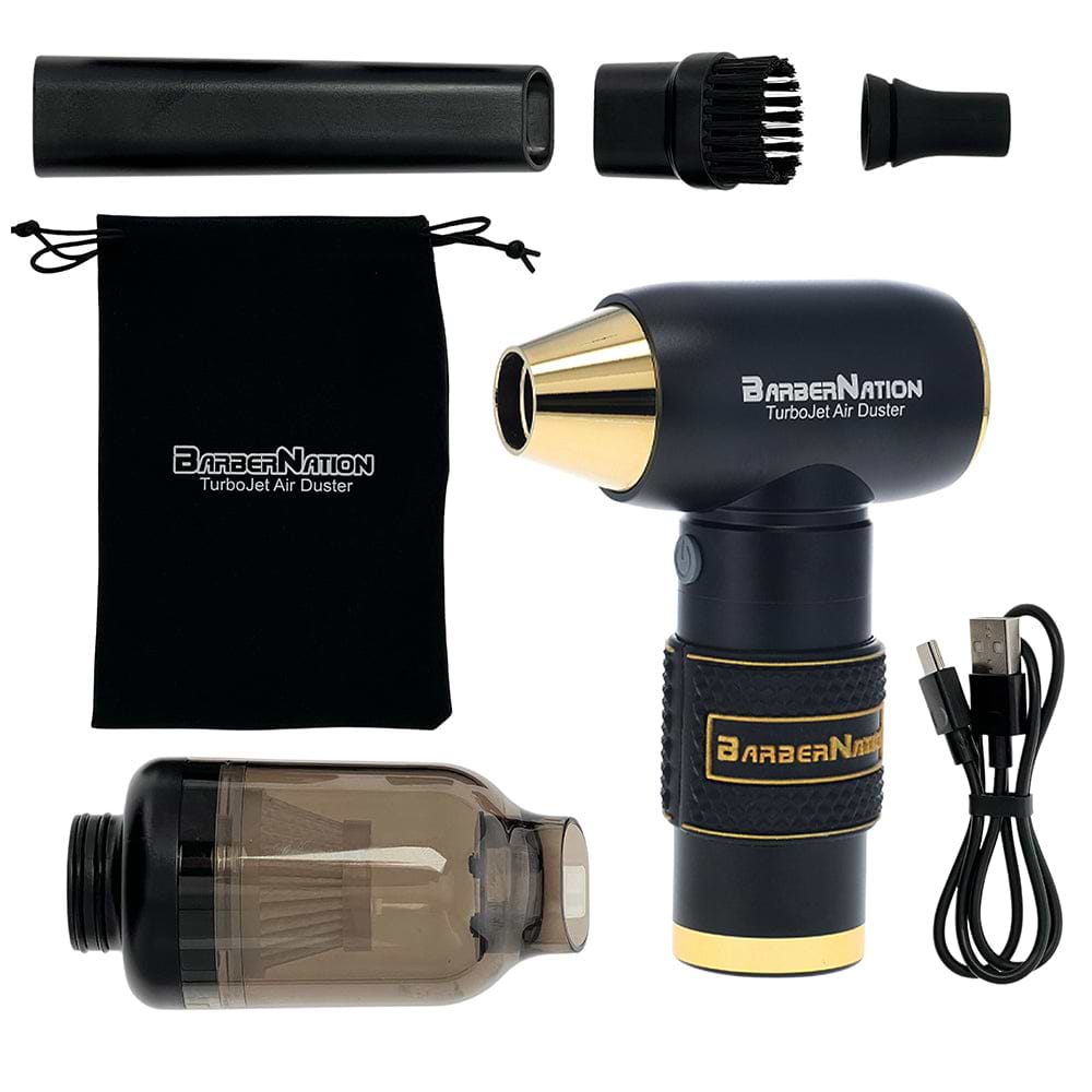 BabylissPRO GoldFX Boost+ Clipper (FX870GBP) & Trimmer (FX787GBP) Set with  4-in-1 TurboJet Air Duster