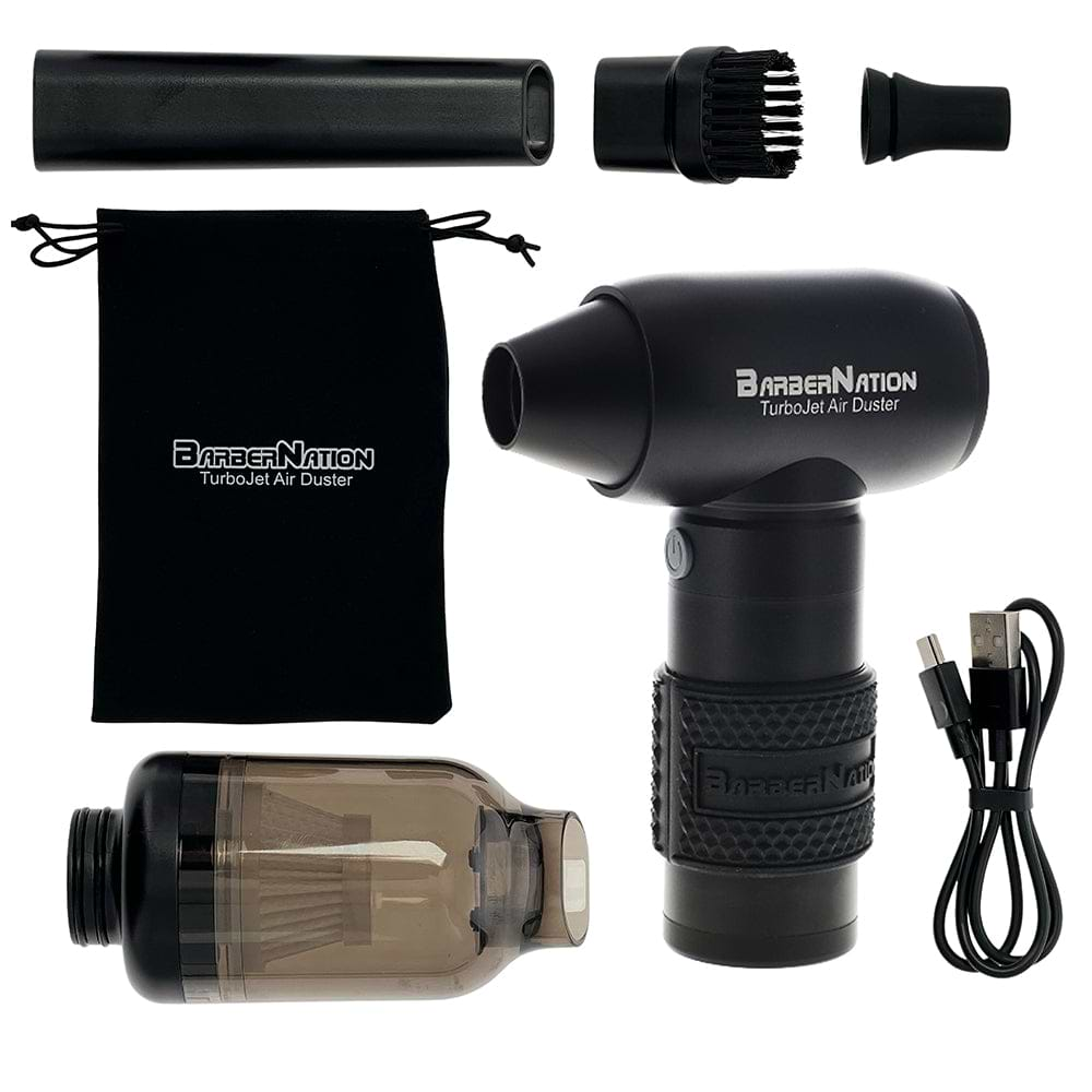 BarberNation 4-in-1 TurboJet Air Duster Pro - Matte Black