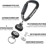BarberNation "Clipper-Carabiner" Pro (2x) with Super Strong Magnet Modules (3x) Cyber Monday