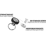 BarberNation Heavy-Duty Belt Clip with Detachable Magnetic Keychain (Supports 8.8 lbs) 2x