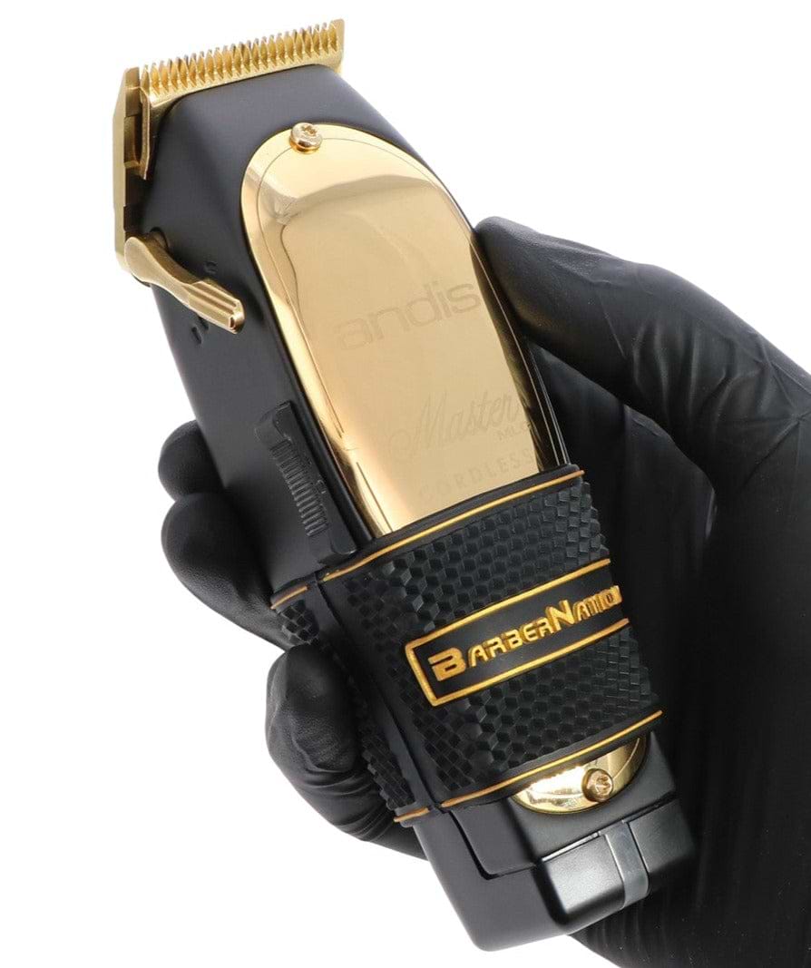 Custom Matte Black & 24k Gold Andis Cordless Master Clipper - BarberNation
