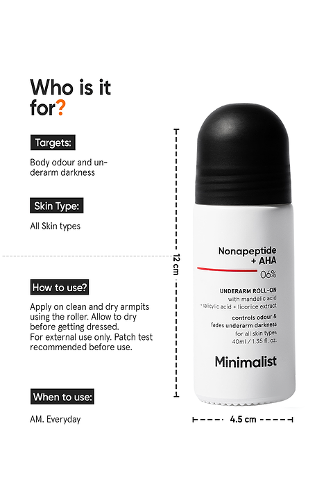 Nonapeptide + AHA 6% Underarm Roll-On