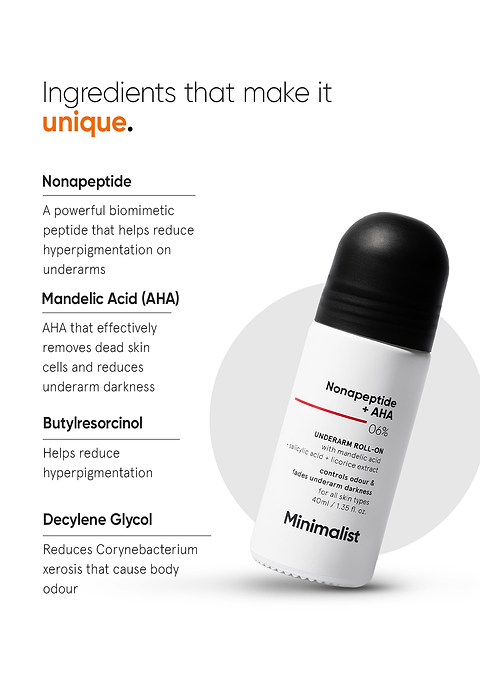 Nonapeptide + AHA 6% Underarm Roll-On