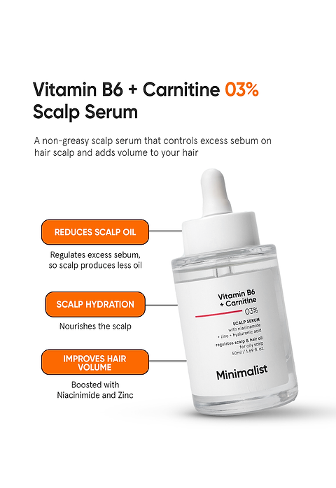 Vitamin B6 + Carnitine 3% Scalp Serum