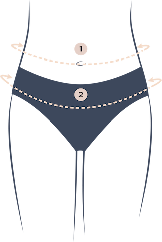 Waist measurement diagram