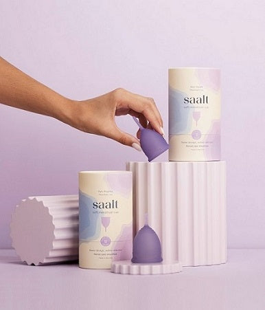 Saalt Soft menstrual cup in purple