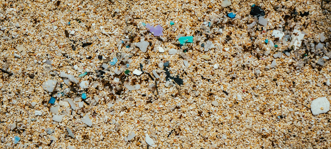 Landfill with plastic.