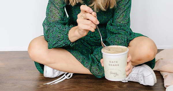Girl eating ice cream.