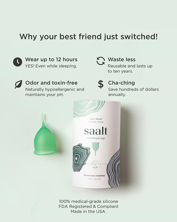 The Saalt Cup was designed to be the best menstrual cup. Made in the ...