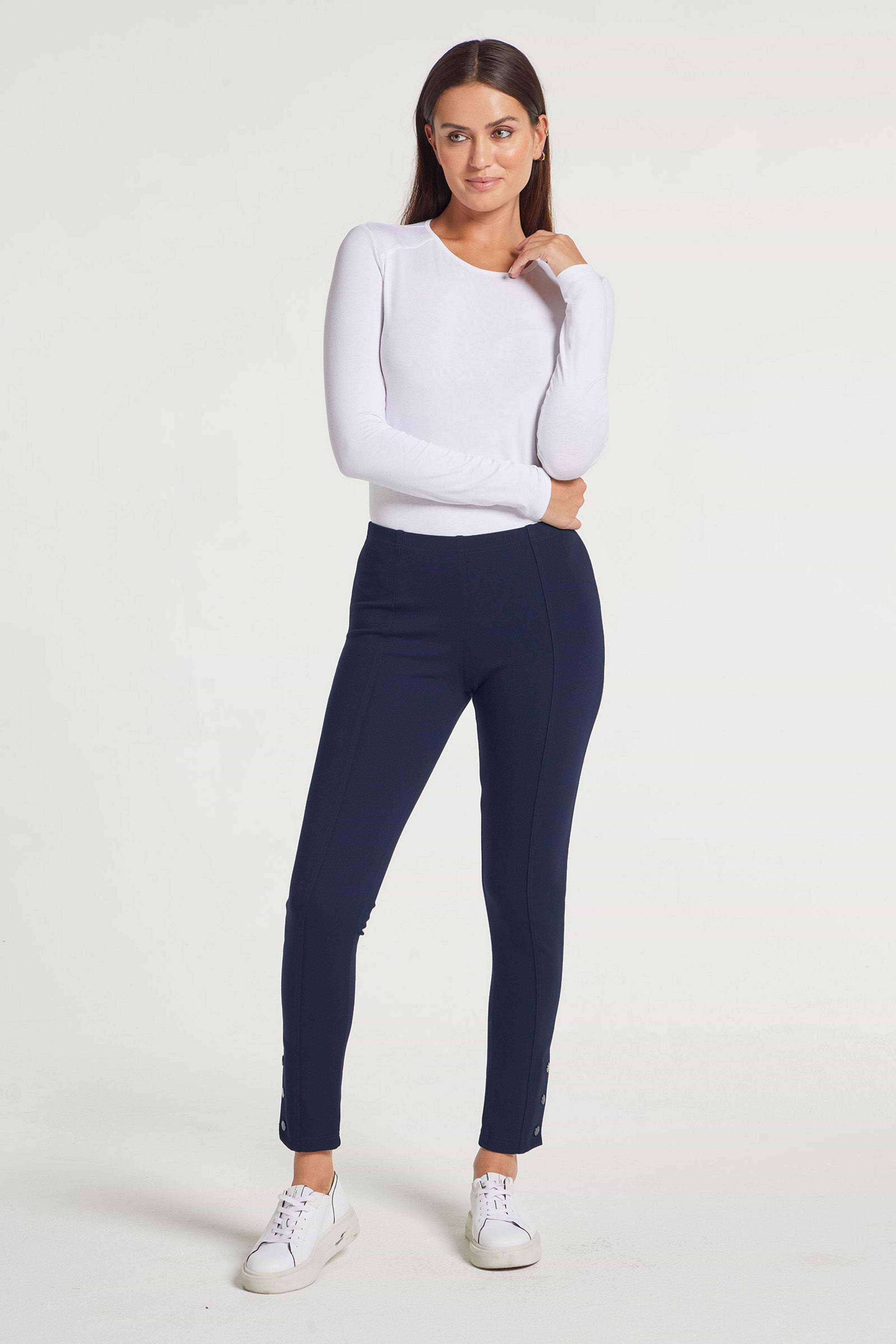 Navy fleece lined leggings hotsell