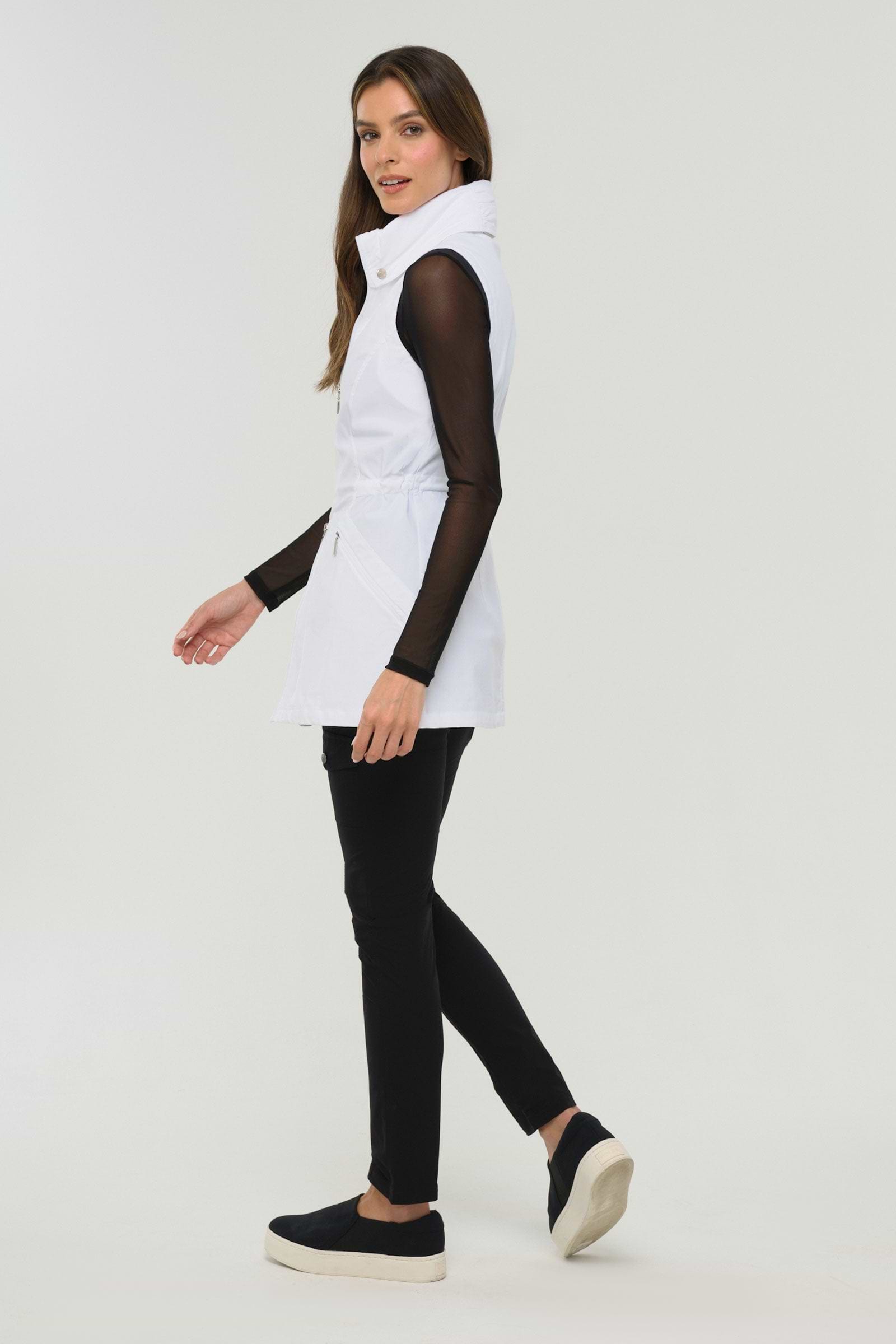Ameri♡ MEDI SHEER DOCKING LADY LIKE VEST MEDI SHEER DOCKING LADY LIKE VEST