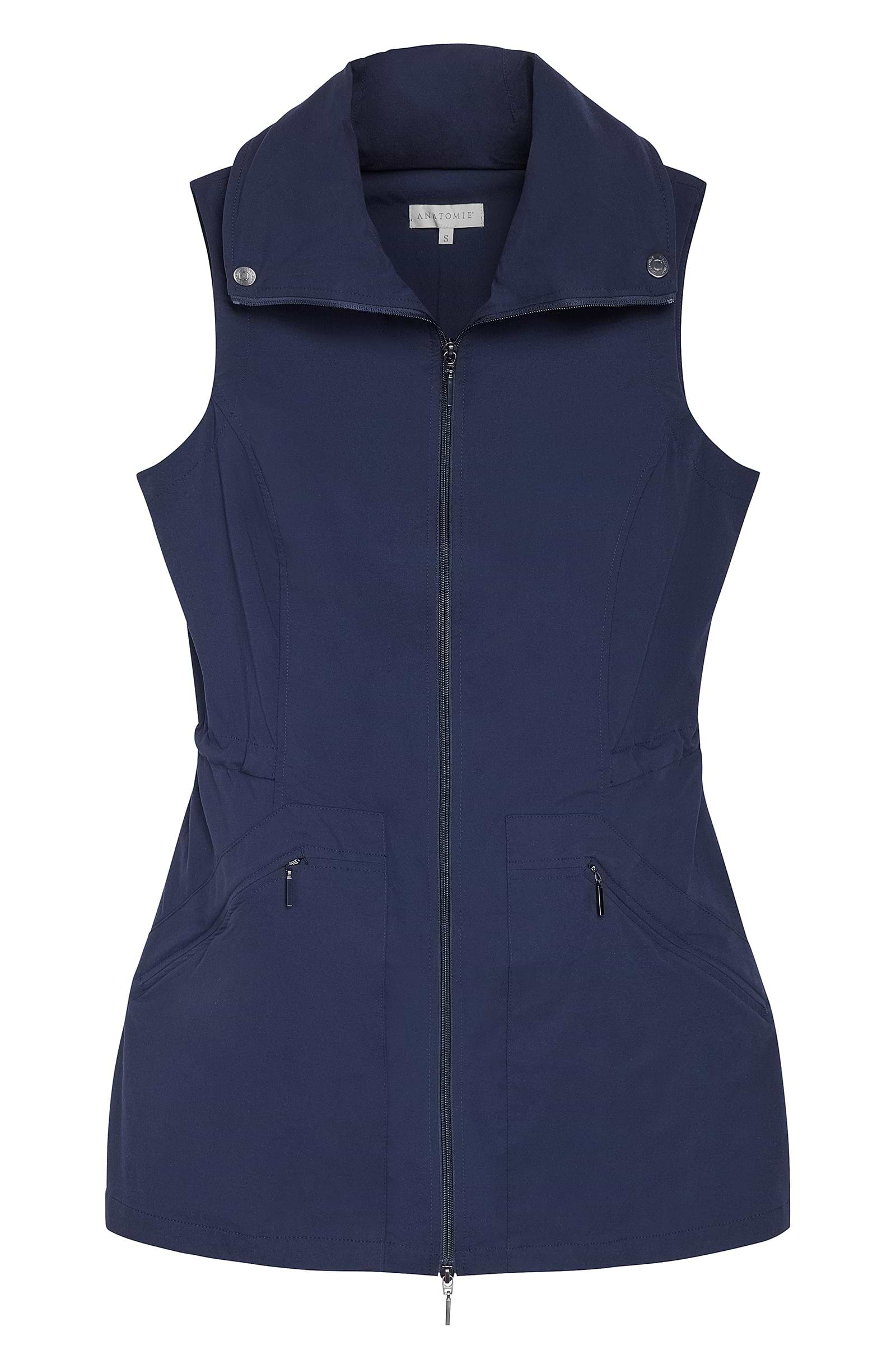 The Best Travel Vest. Flat Lay of a Delaney Travel Vest in Navy