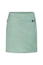 The Best Travel Skirt. Flat Lay of an Embossed Suzzette Skort in Cheetah Sage.