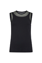 The Best Travel Tank Top. Flat Lay of a Flo Pima Cotton Tank in Black